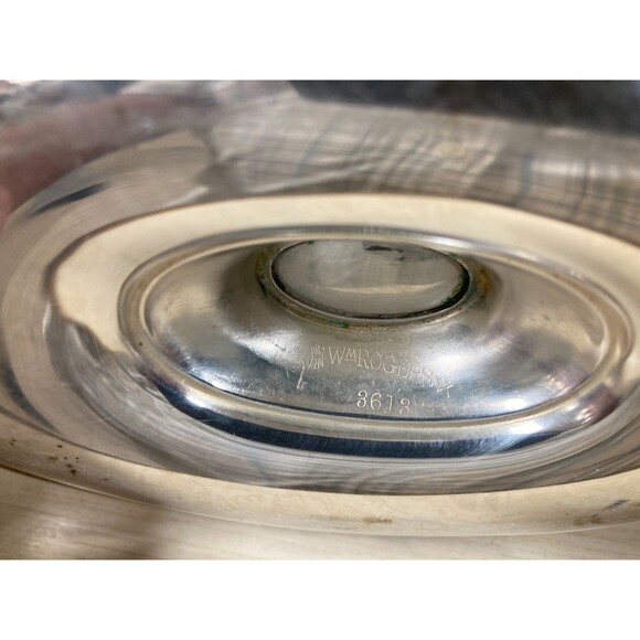 WM Rogers Silverplate Gravy Sauce Boat With Attached Tray Avon 3613 - Picture 5 of 9